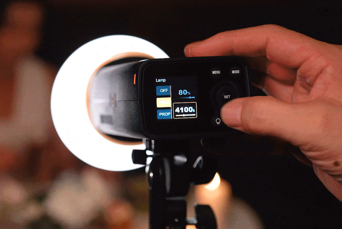 Lámpara de modelado bicolor del Godox AD200Pro II