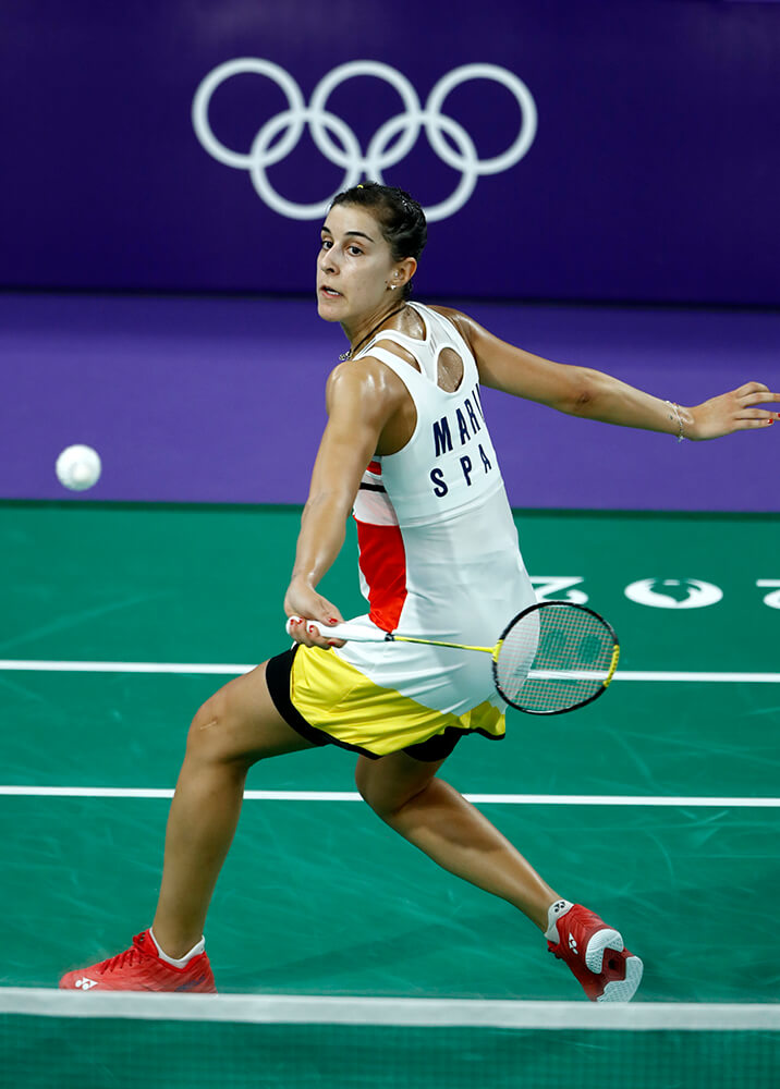 Carolina Marín en competición individual, fotografía deportiva por Miguelez Team