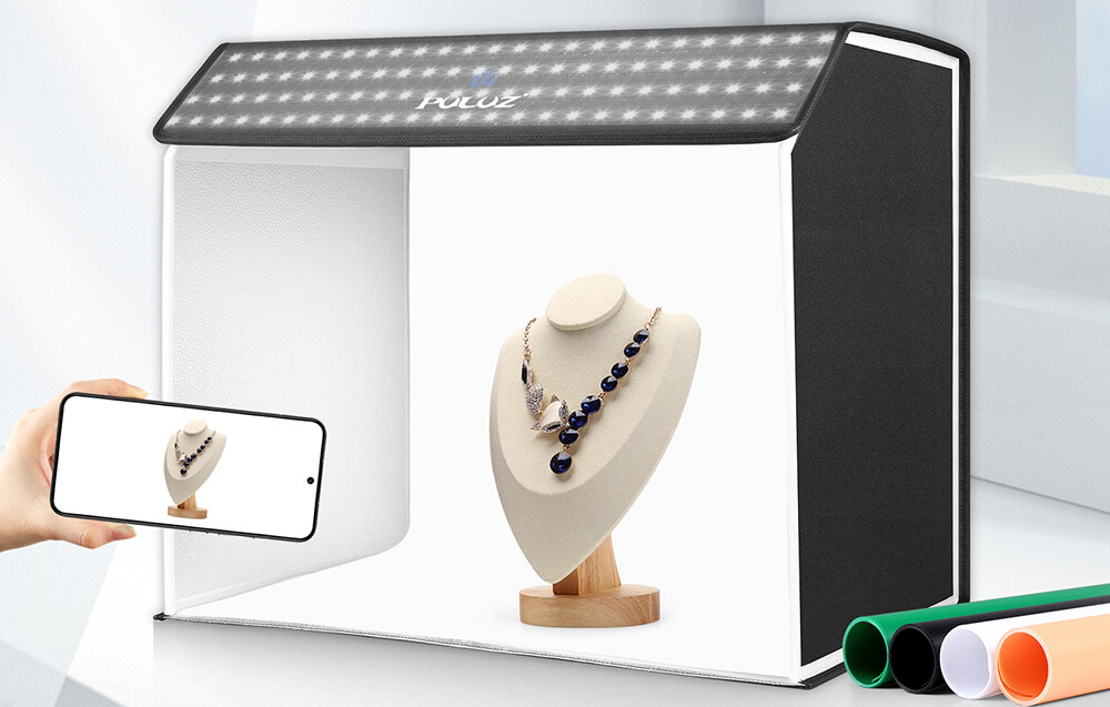 Caja de luz LED Puluz 60x40 cm para fotografía de producto