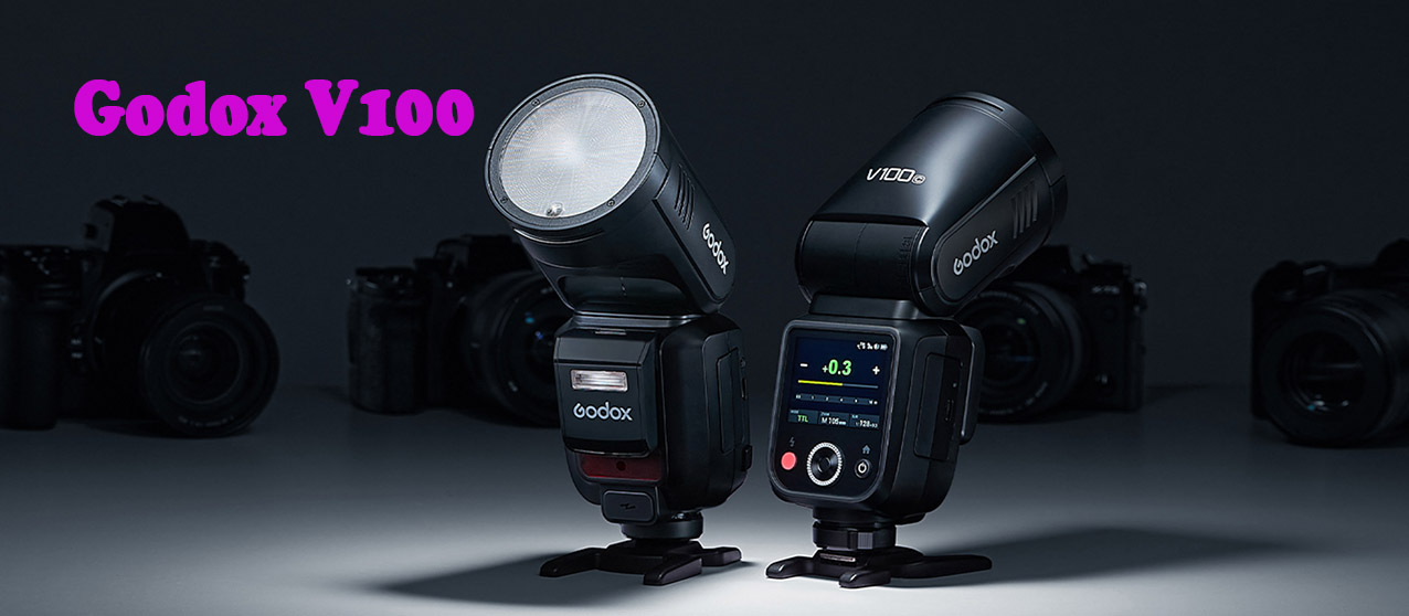 Nuevo flash Godox V100 de 100w con pantalla a color táctil