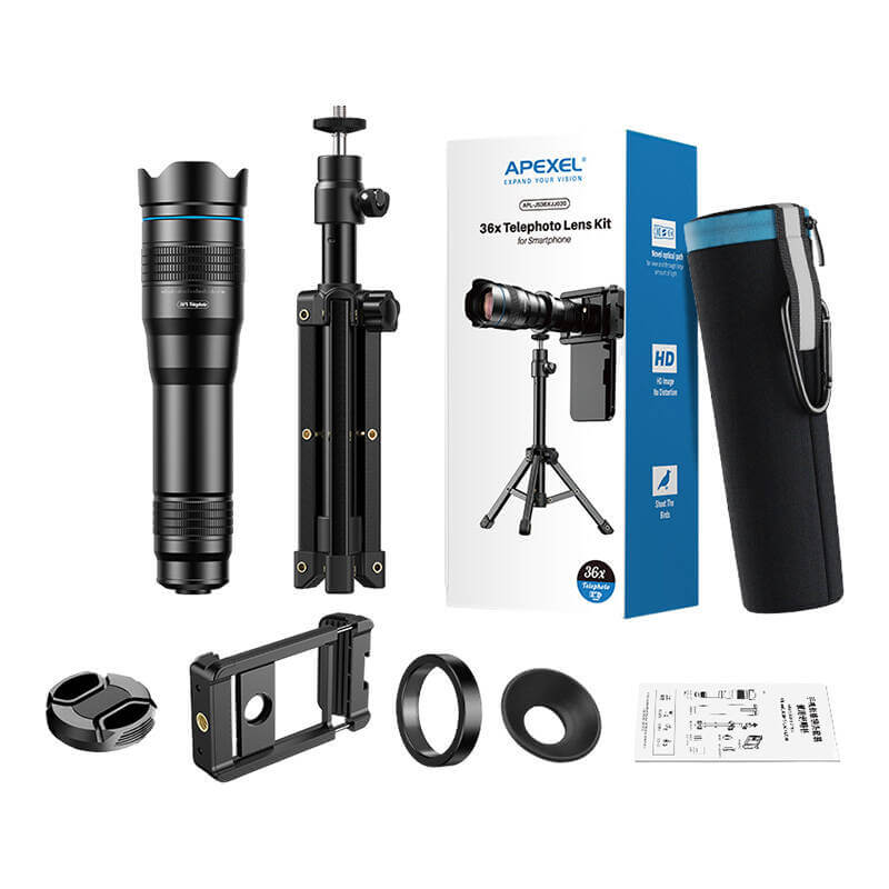 Apexel APL-36XJJ020 con lente 36x para smartphone con trípode Apexel APL-36XJJ020 con lente 36x para smartphone con trípode