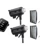 Kit 2 flashes Godox DP600III-V para Nikon con accesorios