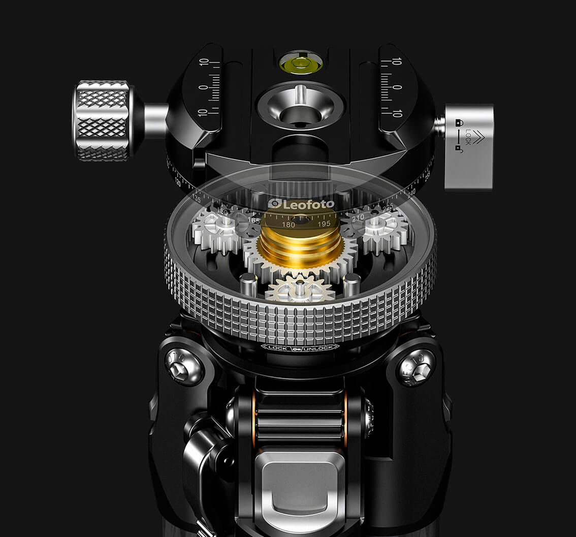 Trípode de carbono Leofoto LY-265CF con rótula de bola invertida Arca Swiss