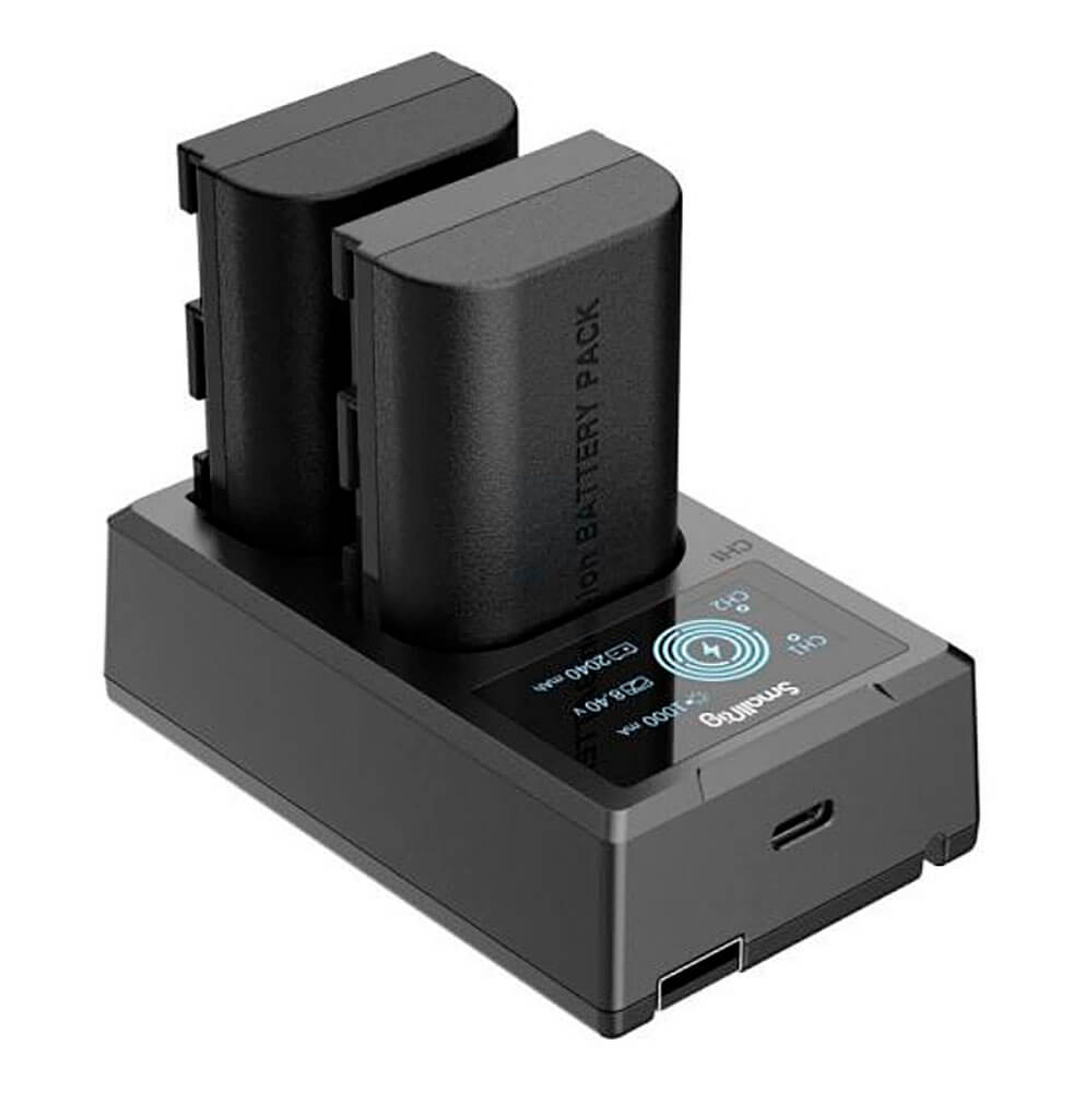 Kit Baterías LP-E6NH SmallRig 3821 con Cargador Doble LCD