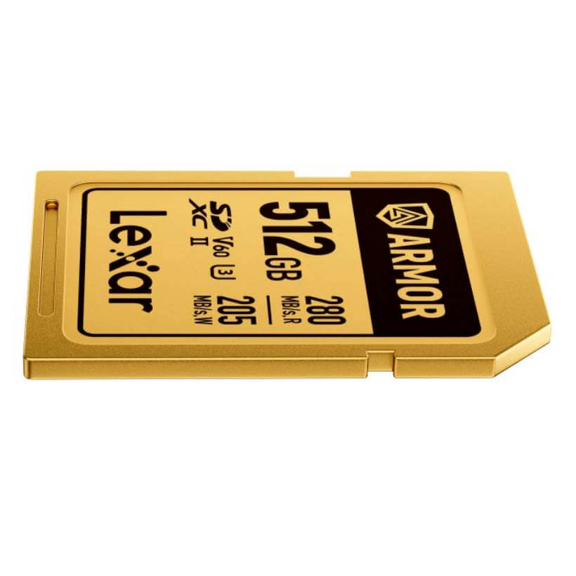 Lexar SDXC Pro Gold ARMOR UHS-II 512GB - Alta Velocidad y Resistencia Lexar SDXC Pro Gold ARMOR UHS-II 512GB - Alta Velocidad y Resistencia