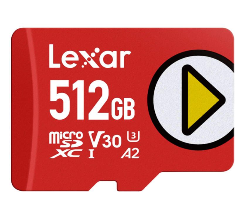 Lexar PLAY microSDXC 512GB V30 A2 – Hasta 205 MB/s