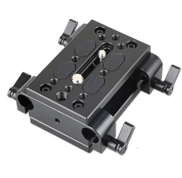 SmallRig 1798 – Base con Doble Abrazadera de Varilla de 15 mm para Rigging de Cámara