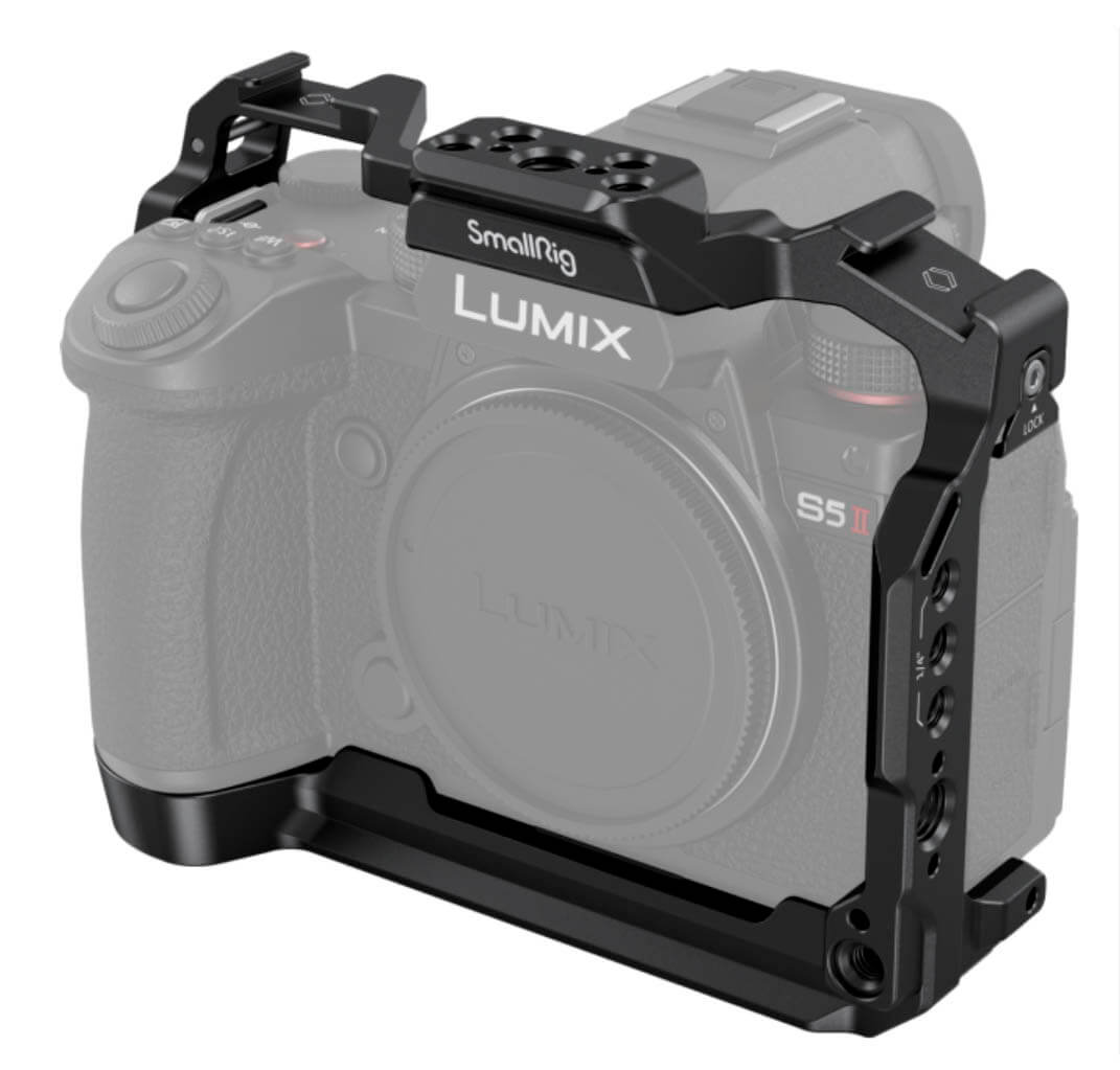 SmallRig 4022 – Jaula Completa para Panasonic S5 II / S5 IIX / G9 II con Montura NATO y Base Arca-Swiss