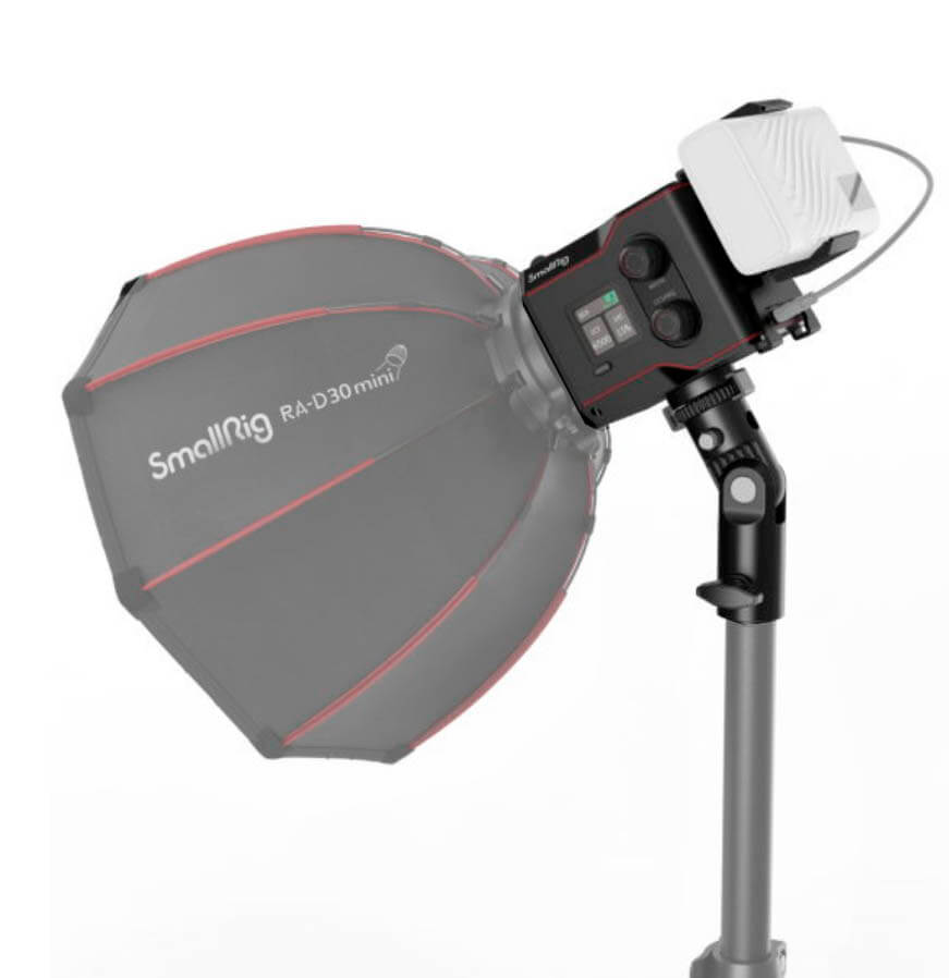 SmallRig 4376 montado con softbox