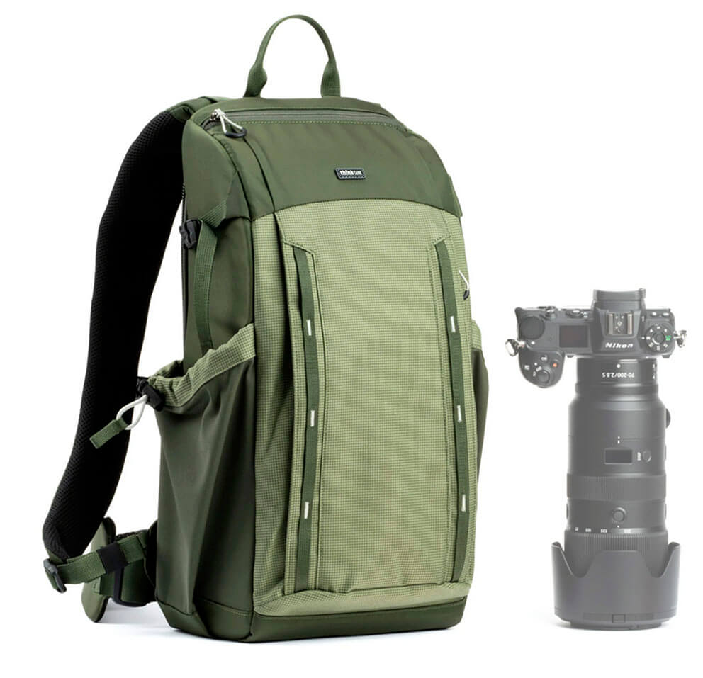 Think Tank BackLight Sprint Montane Green – Mochila fotográfica ligera y compacta Think Tank BackLight Sprint Montane Green – Mochila fotográfica ligera y compacta