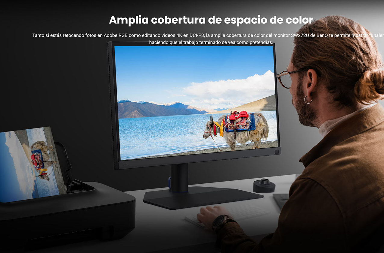 Pantalla BenQ SW272U con compatibilidad AdobeRGB y tecnología HDR10