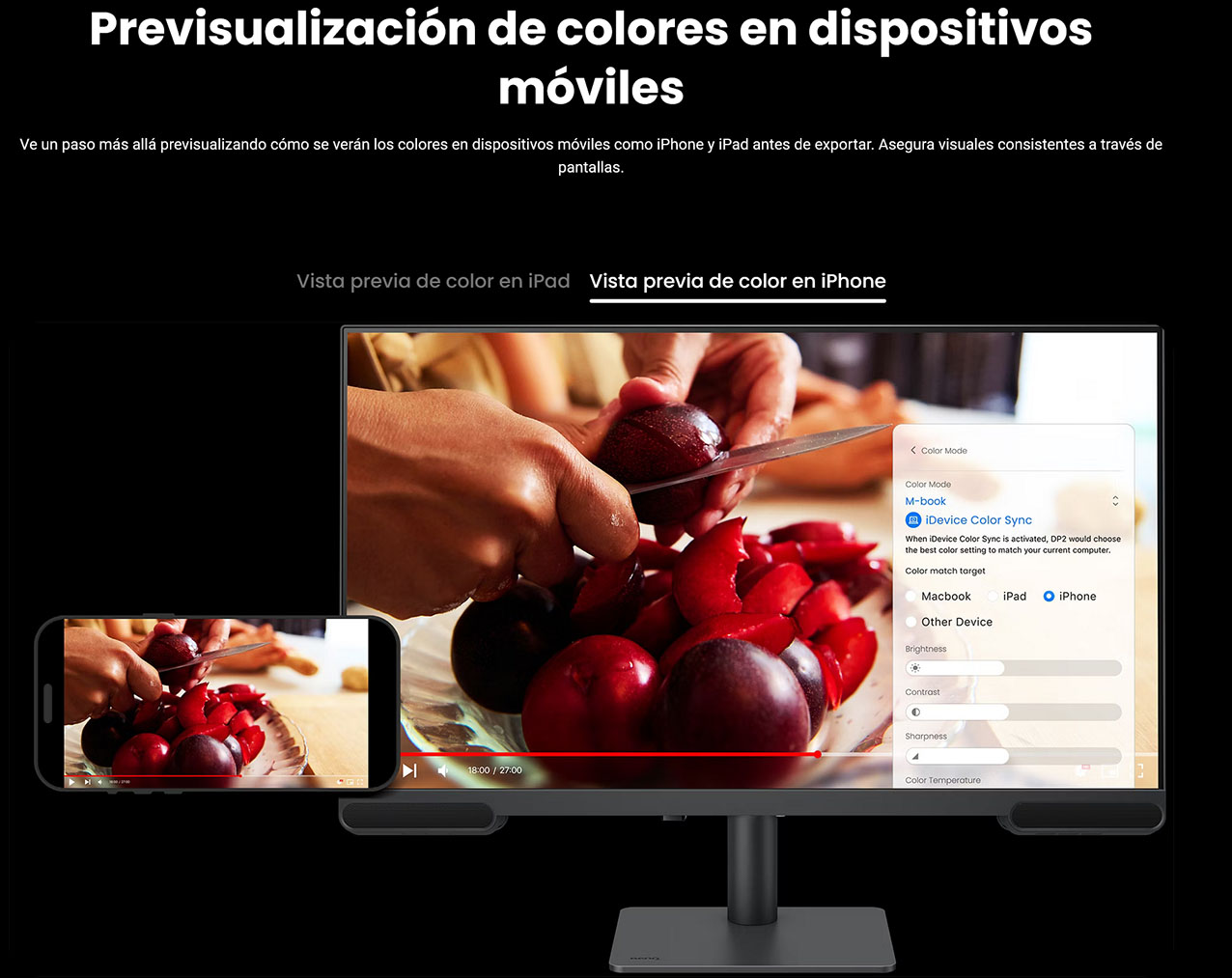 Pantalla BenQ PV3200U con panel IPS y 99% AdobeRGB para profesionales creativos