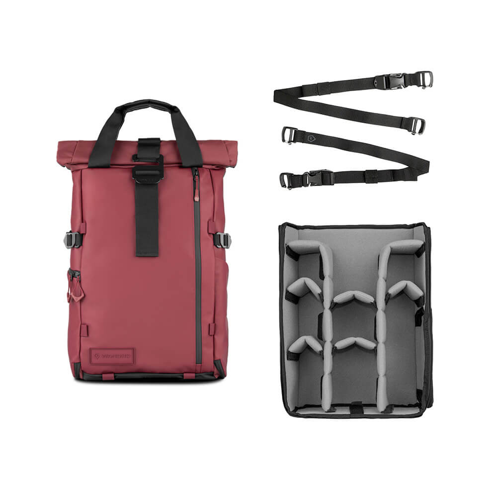Wandrd PRVKE 31L Rhone Burgundy Pro Photography Bundle V4