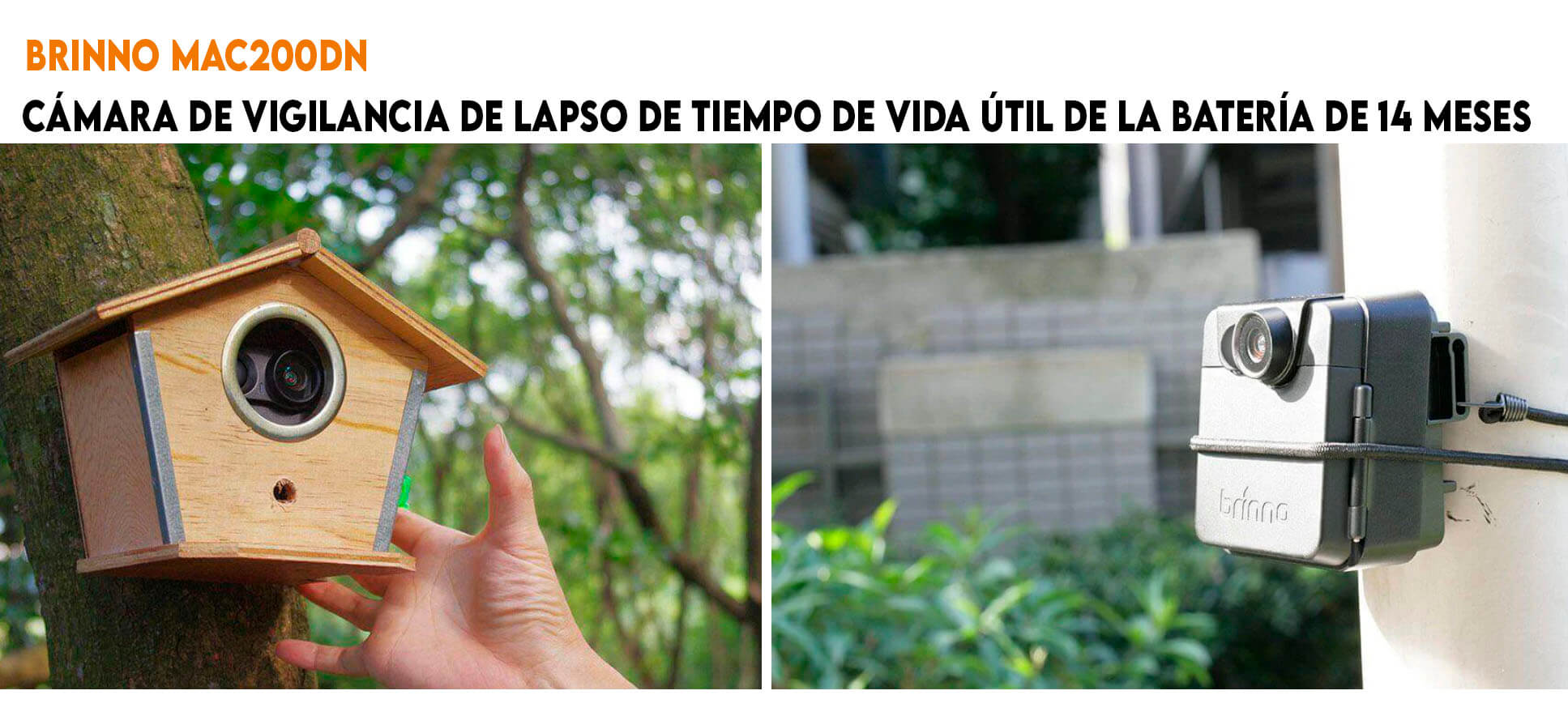 Cámara Brinno MAC200DN en exterior para observación y time-lapse de naturaleza