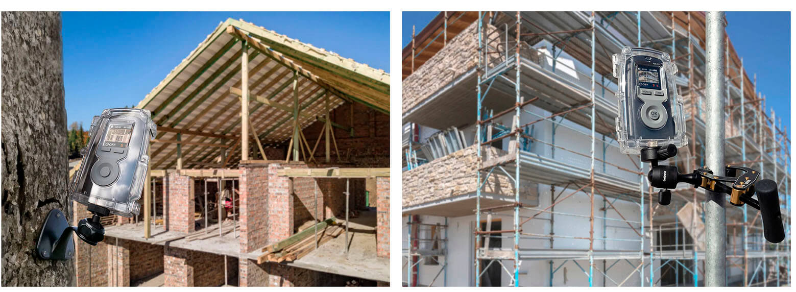 Cámara Brinno TLC300 en construcción para time-lapse