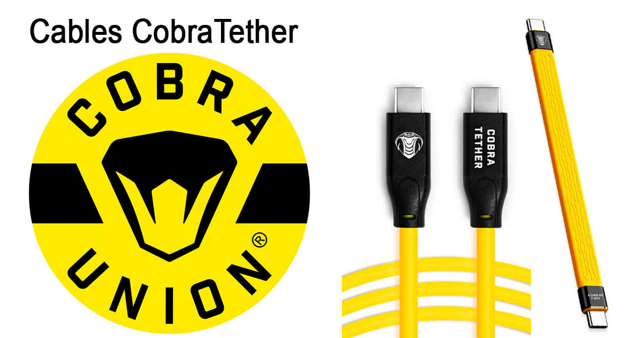 Cables CobraTether USB-C y Micro-B profesionales