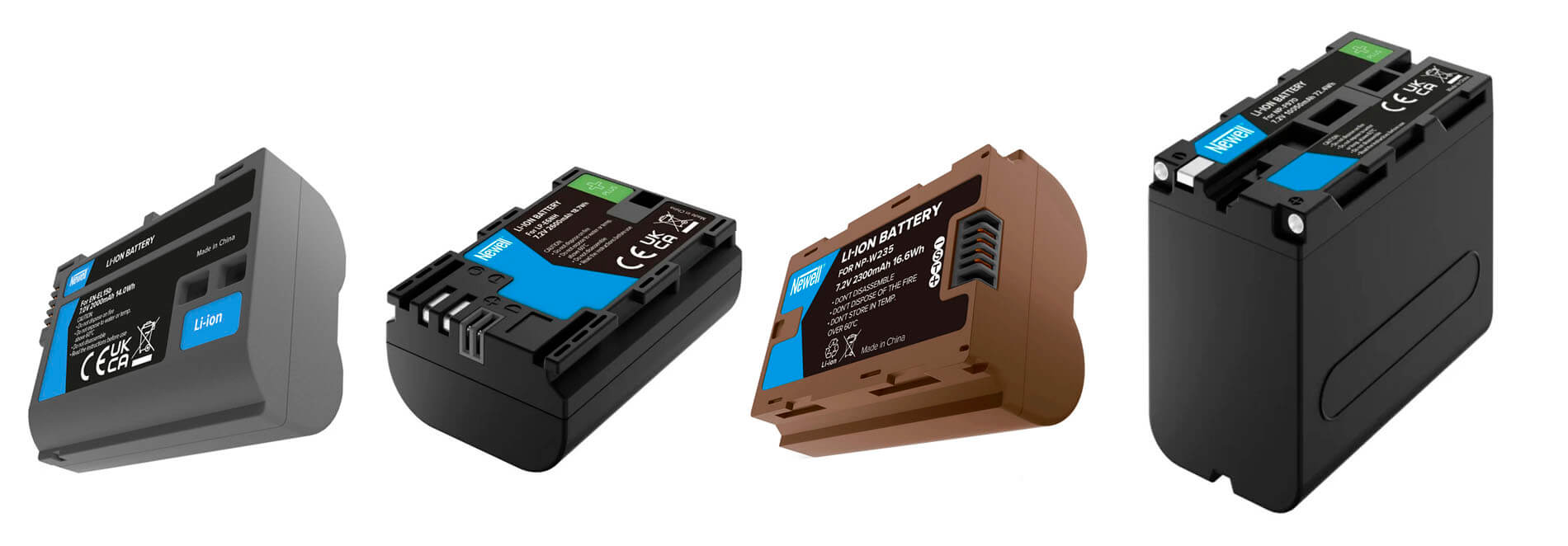 Comparativa de baterías Newell con distintas capacidades y modelos