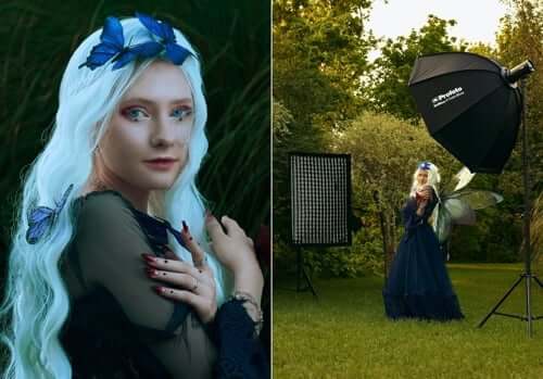 Ejemplo de iluminación con Octabox Profoto en exteriores