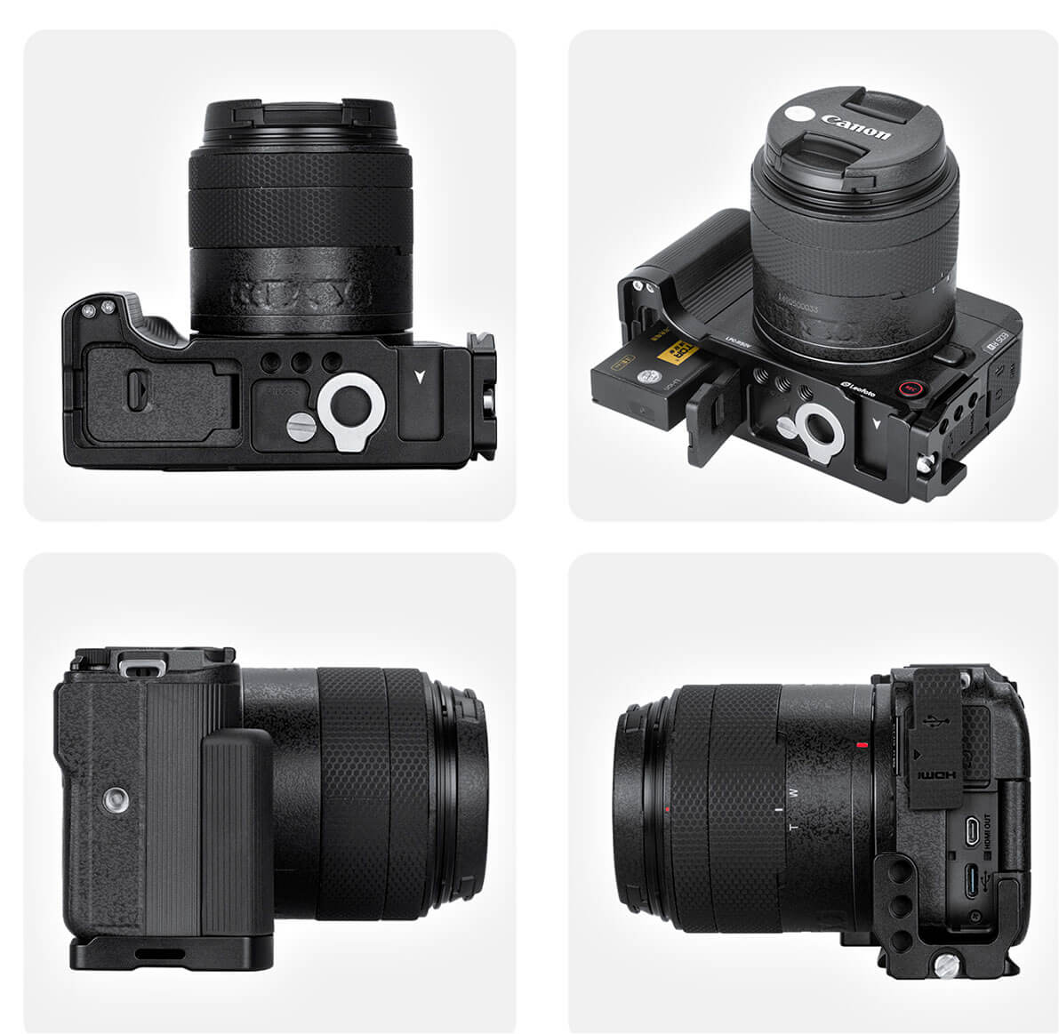 Leofoto LPC-R50V – L-Bracket para Canon EOS R50V Leofoto LPC-R50V – L-Bracket para Canon EOS R50V
