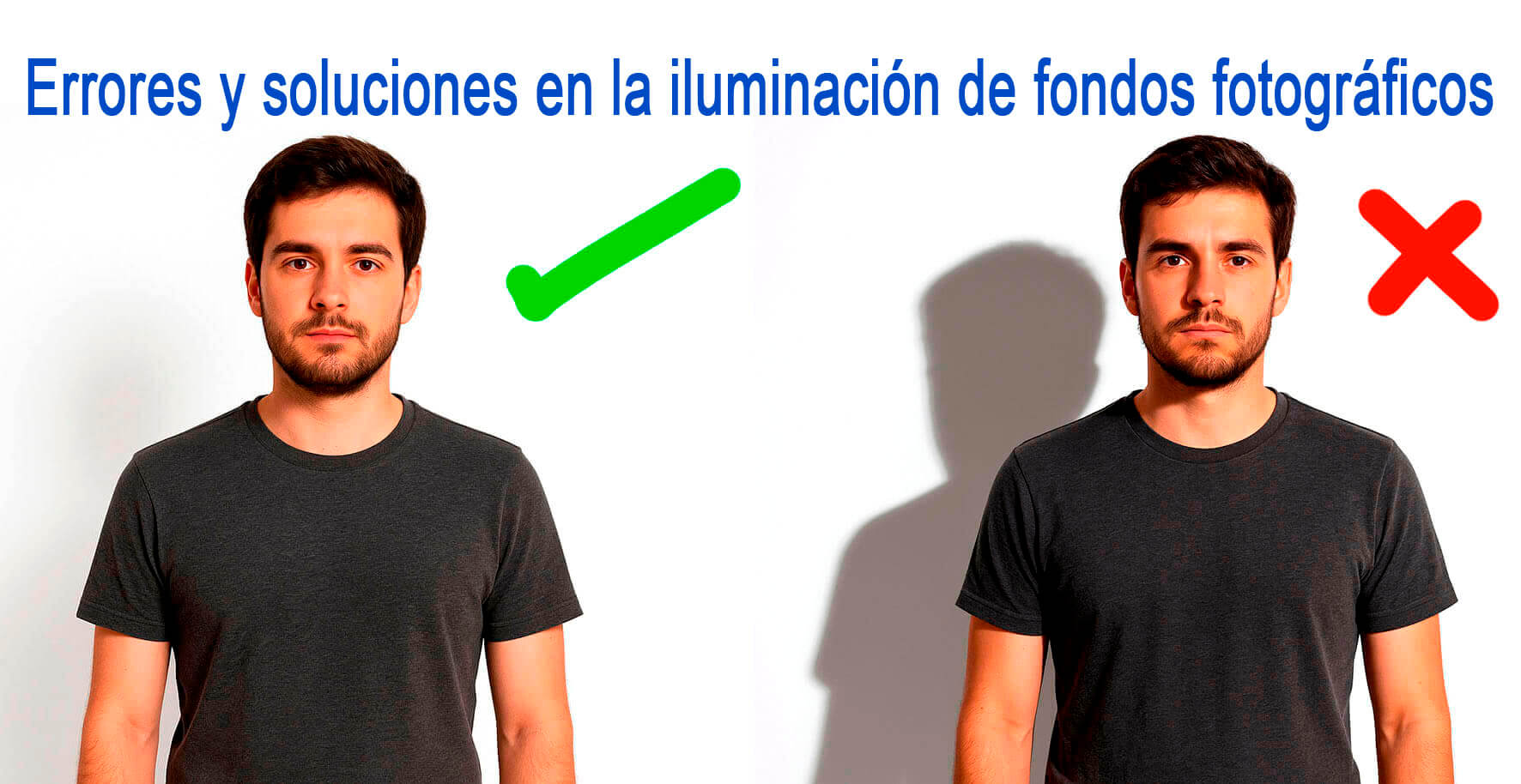 Errores y soluciones en la iluminación de fondos fotograficos