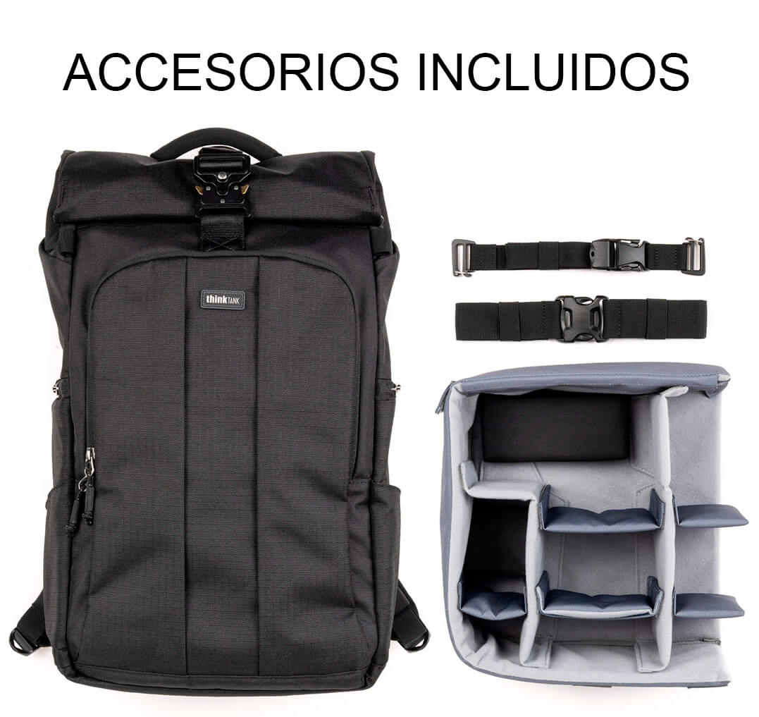 Accesorios incluidos Accesorios incluidos con la mochila Think Tank FocusPoint