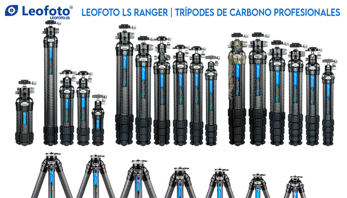 Leofoto LS Ranger Trípodes de Carbono Profesionales