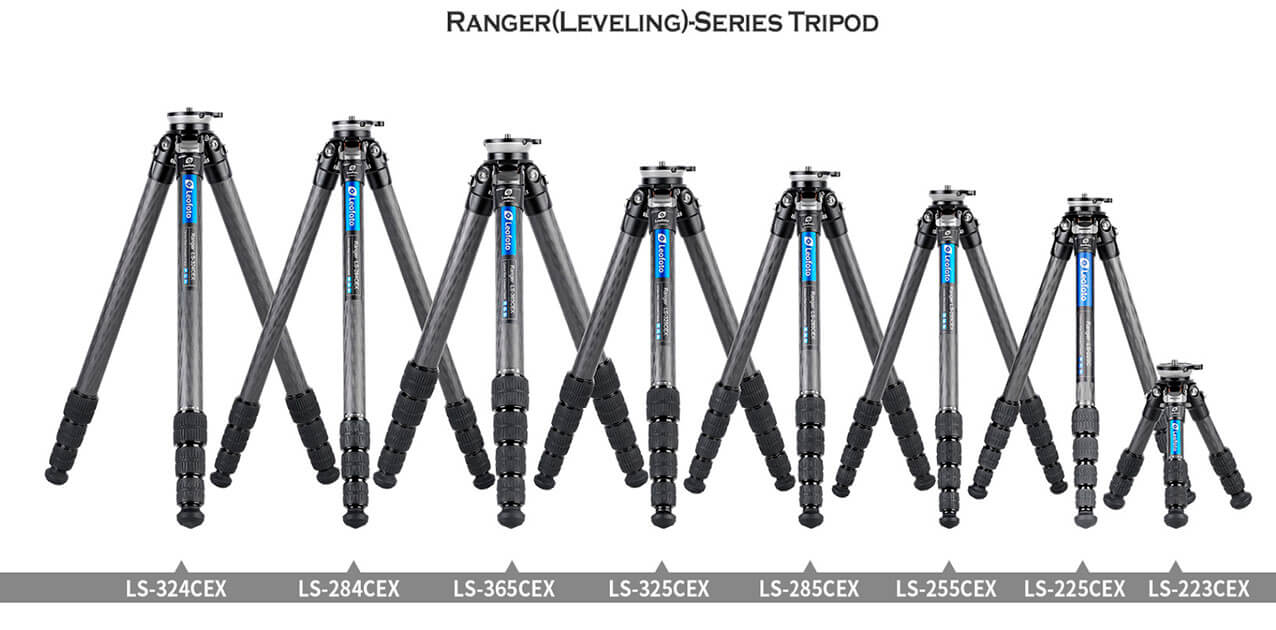 Trípode Leofoto Serie Ranger LS-CEX de carbono con base niveladora