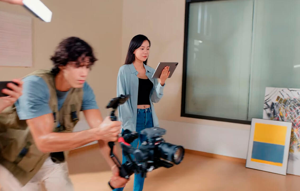 Control del monitor Hollyland Vcore mediante móvil o tablet