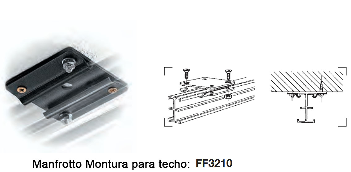 Soporte de techo Manfrotto FF3210 para rieles Sky Track