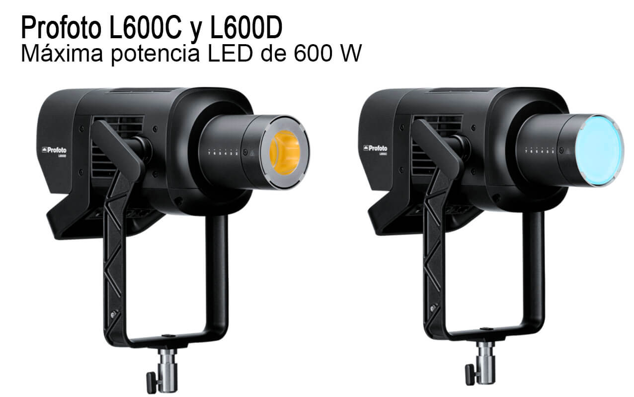 Profoto L600C y L600D Máxima potencia LED de 600 W