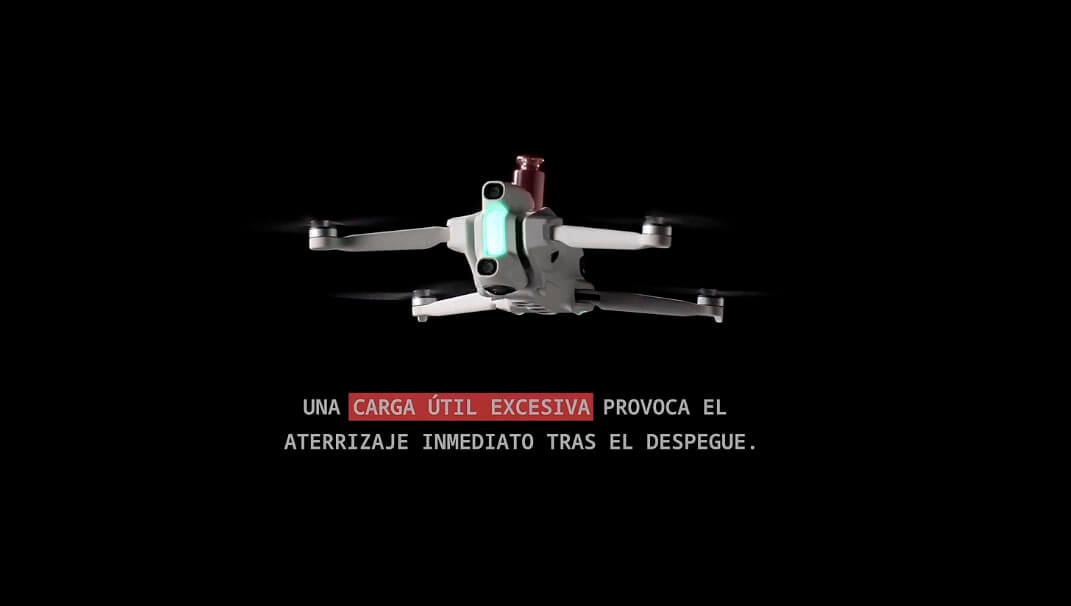 Antigravity A1 con control de carga Dron Antigravity A1 mostrando control de carga y seguridad
