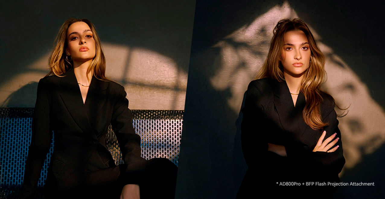 Retrato iluminado con Godox AD800Pro en exterior