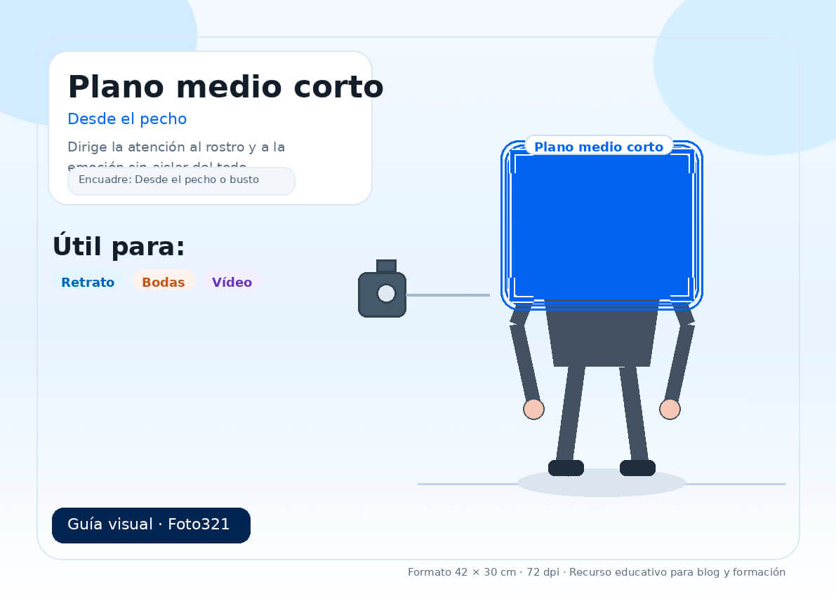 Ejemplo de plano medio corto o busto en fotografía