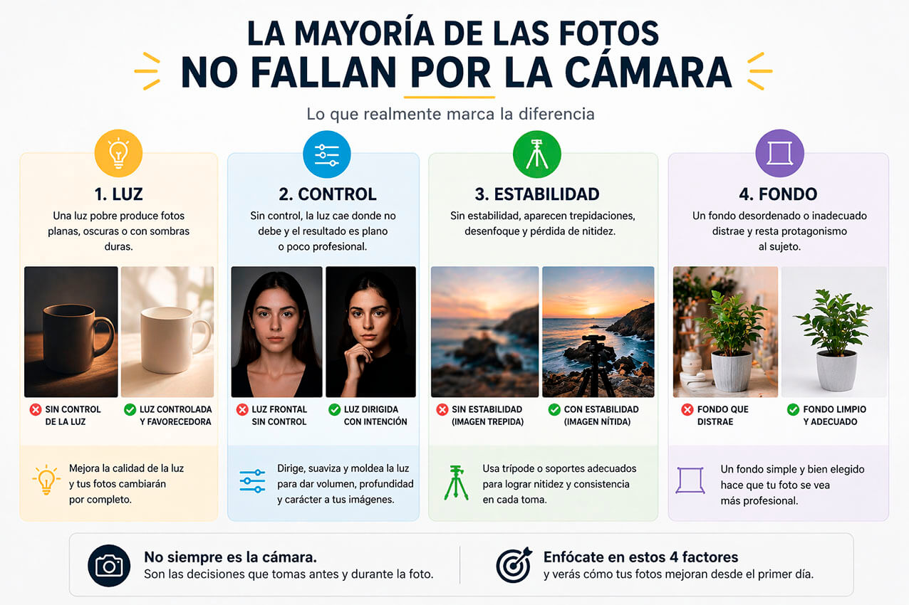 La mayoría de las fotos no fallan por la cámara