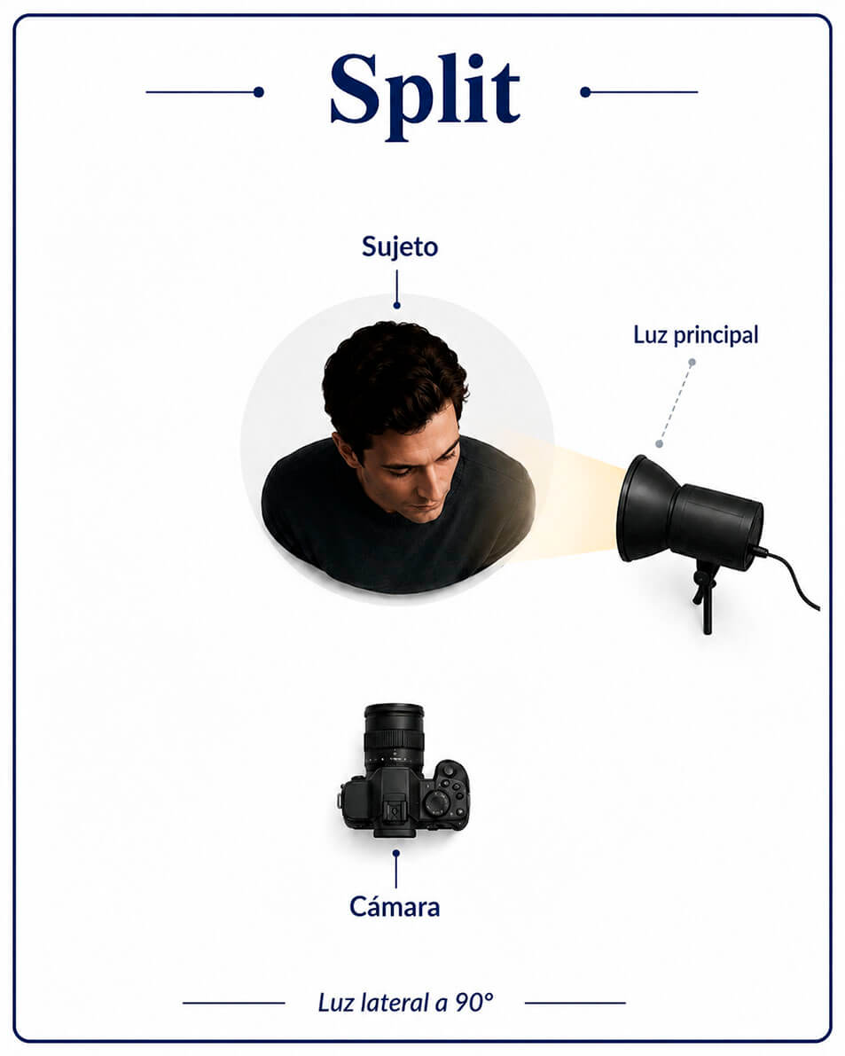 Esquema de iluminación Split