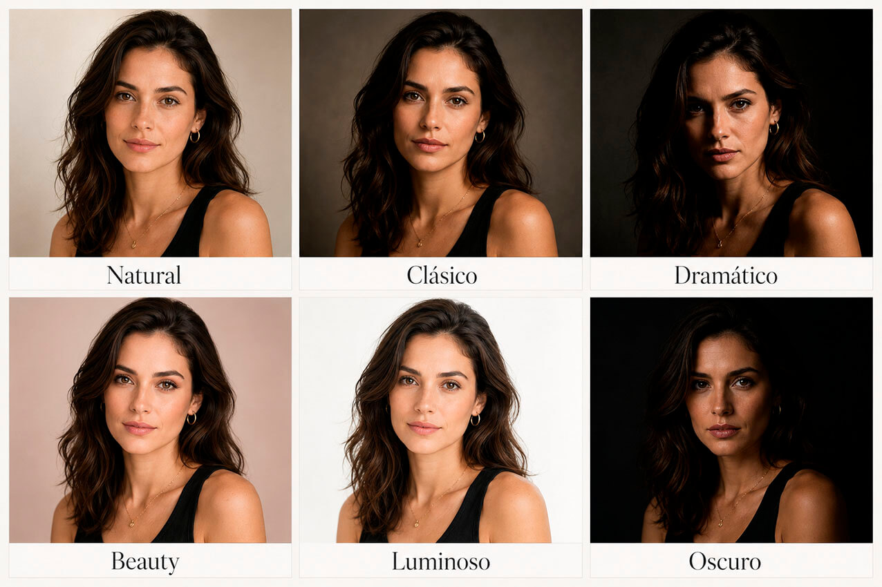 Estilos de iluminación en retrato
