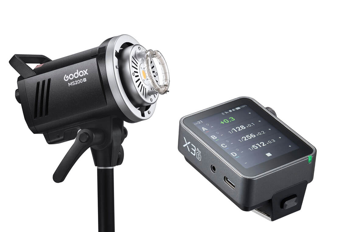 Flash de estudio Godox MS200V con X3 Pro-S Sony