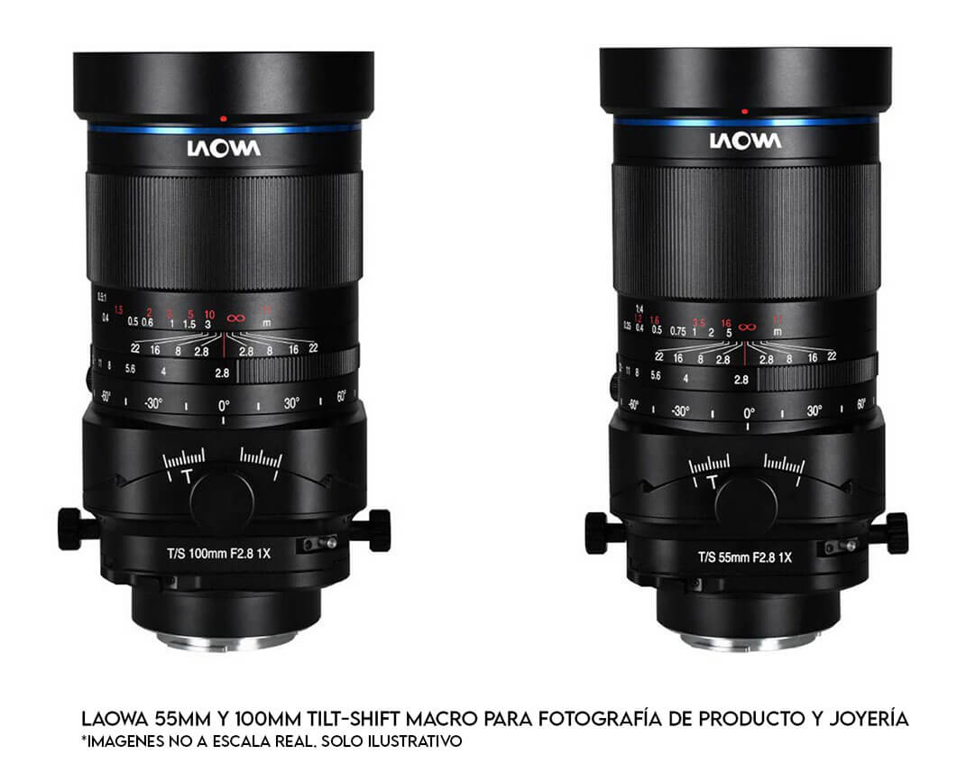 Laowa 55mm y 100mm Tilt-Shift Macro para fotografía de producto y joyería