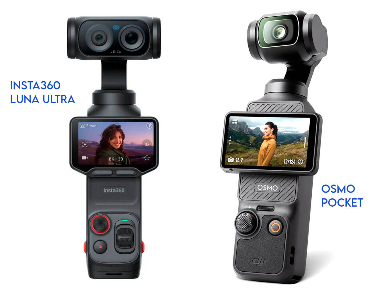 Comparativa Insta360 Luna Ultra frente a DJI Osmo Pocket