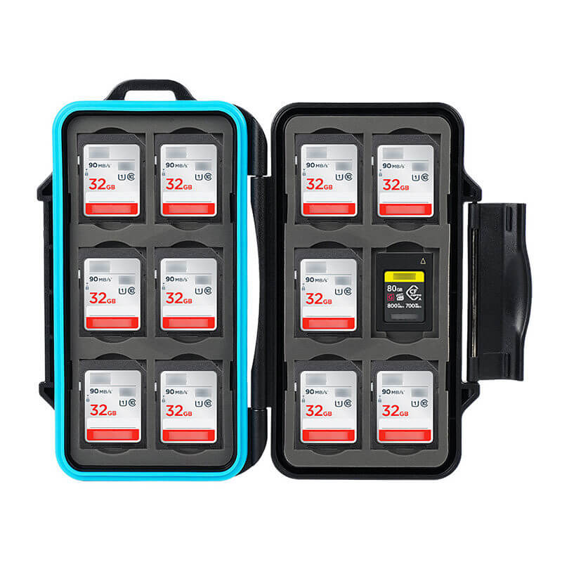 JJC MCR-SC24 Memory Card Case para 12 SD y 12 CFexpress Type A JJC MCR-SC24 Memory Card Case para 12 SD y 12 CFexpress Type A