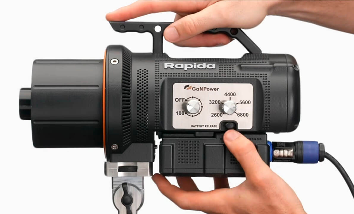 Maxima Rapida luz LED bicolor con batería V-Mount