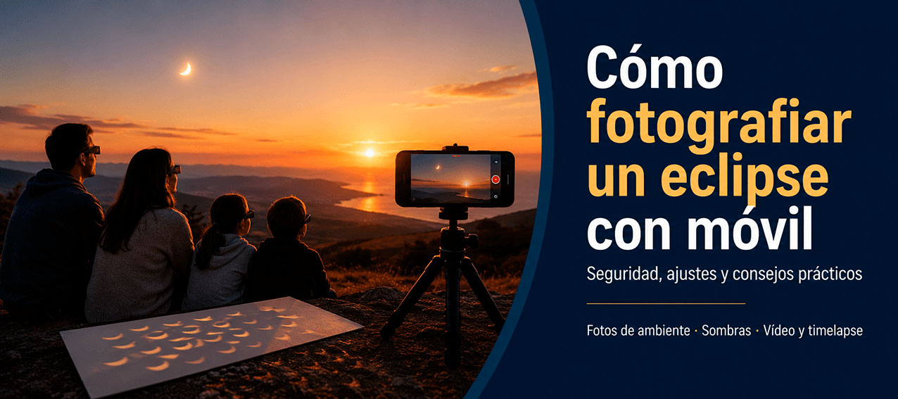 Cómo fotografiar un eclipse con el móvil