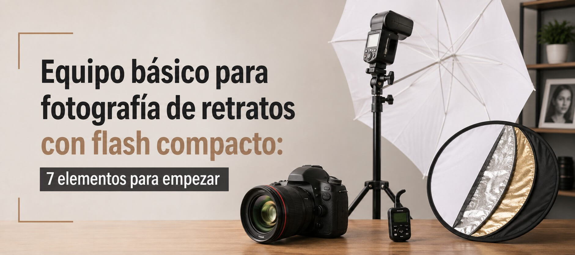 Equipo básico para retratos con flash 7 elementos para empezar