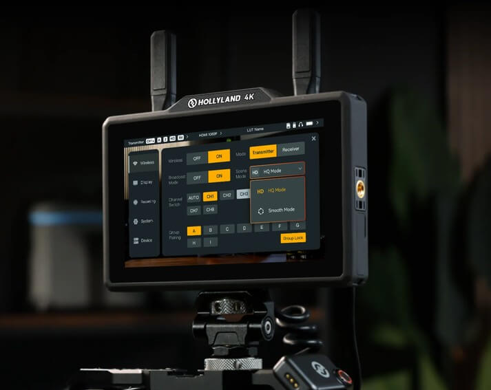 Hollyland Pyro 5 4K - Monitor transceptor inalámbrico 4K Hollyland Pyro 5 4K - Monitor transceptor inalámbrico 4K