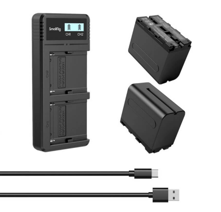 SmallRig 3823 kit 2 baterías NP-F970 y cargador
