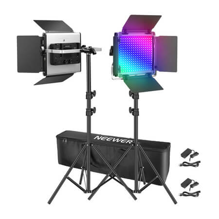 Kit Neewer 2x660 PRO II RGB LED con trípodes de 200 cm
