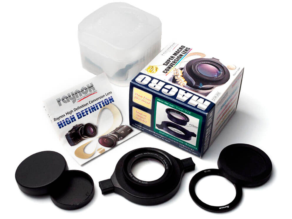 Raynox DCR-250 con adaptador universal para fotografía macro