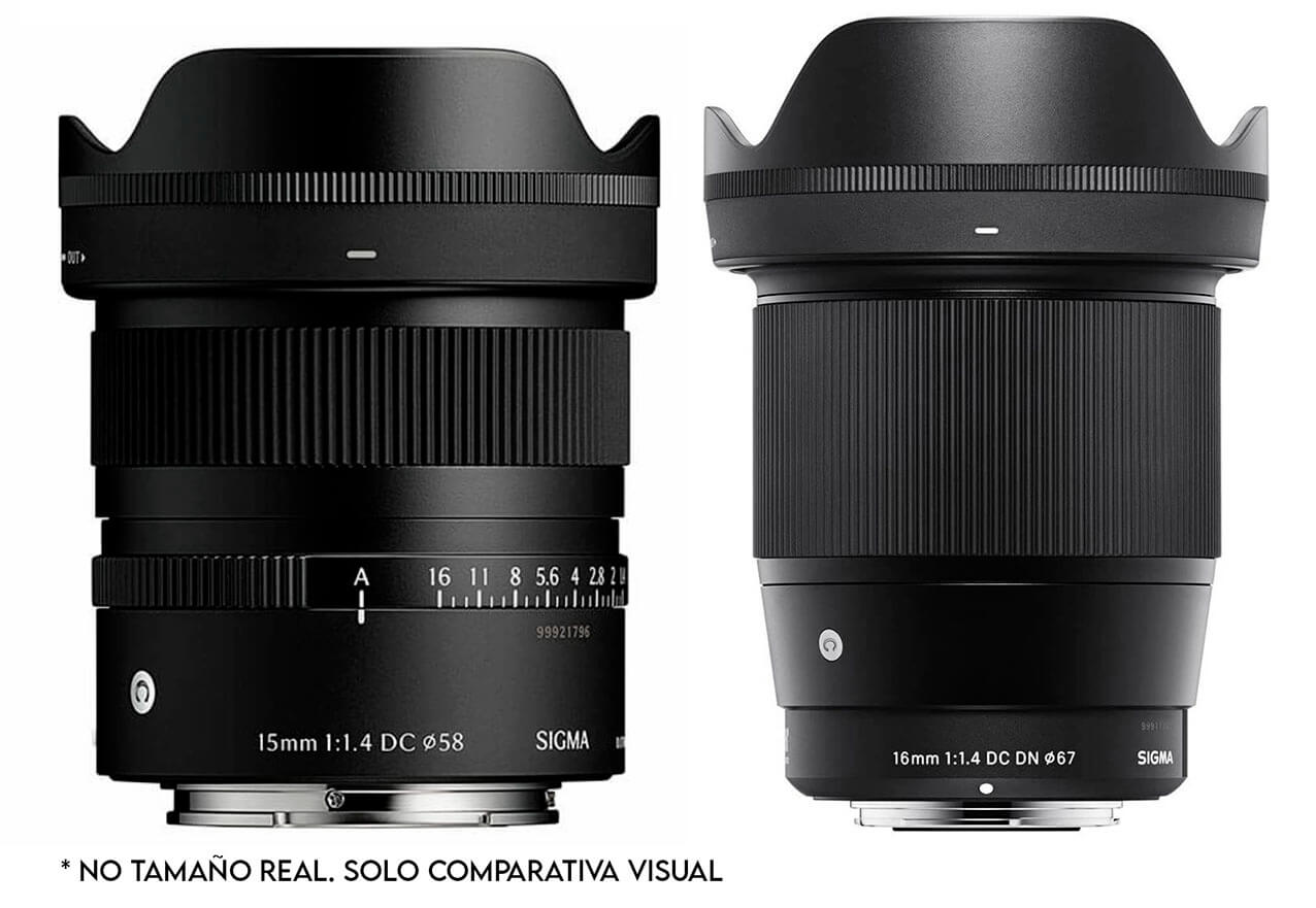 Sigma 15mm F1.4 vs Sigma 16mm F1.4 comparativa APS-C