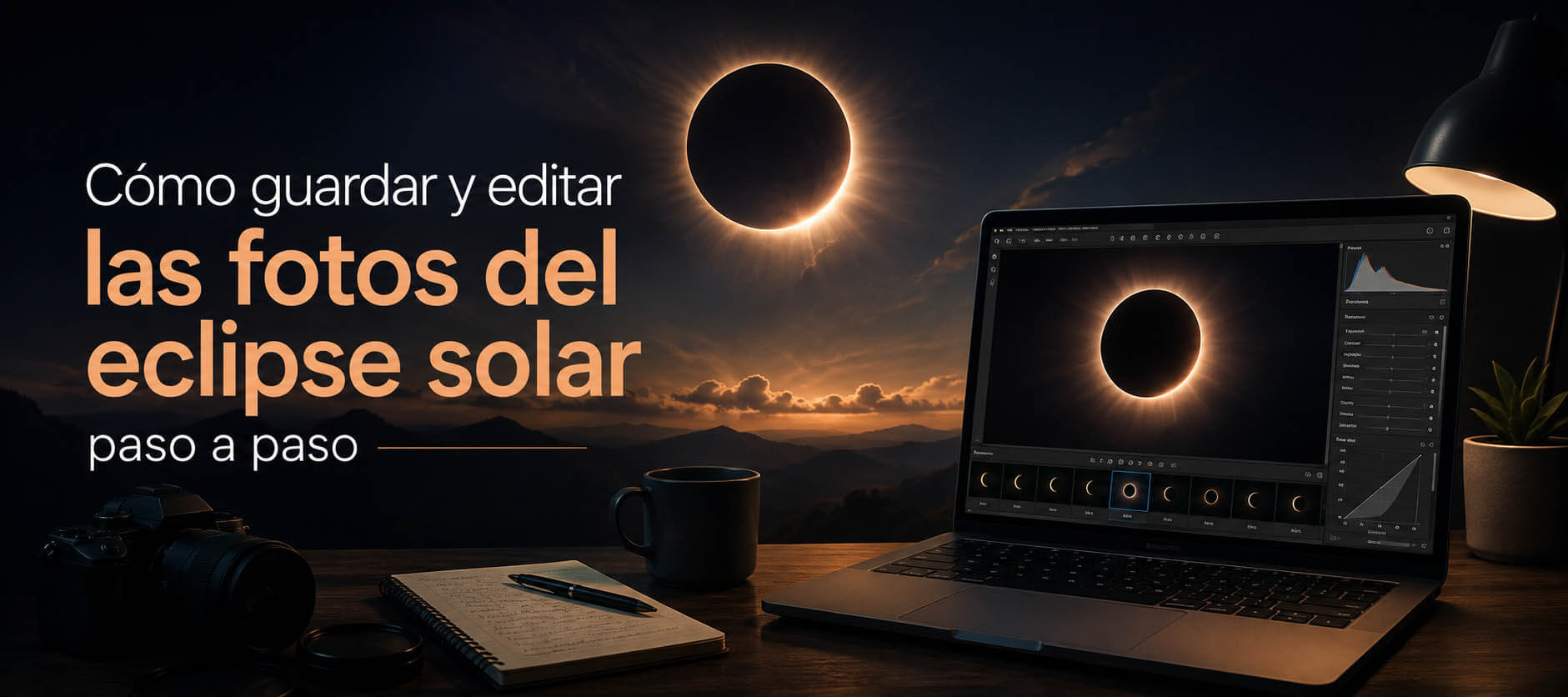 Cómo guardar y editar las fotos del eclipse solar paso a pas
