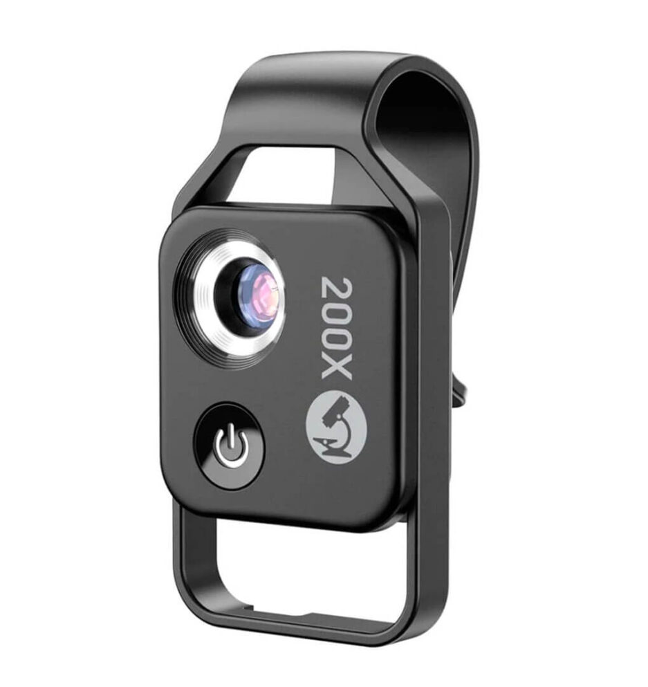 Apexel APL-MS002CBK microscopio 200x para smartphone con CPL y luz LED Apexel APL-MS002CBK microscopio 200x para smartphone con CPL y luz LED